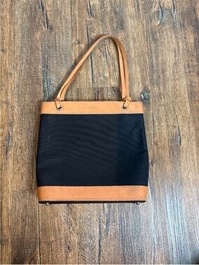 Vtg. Kate Spade nylon and leather handbag